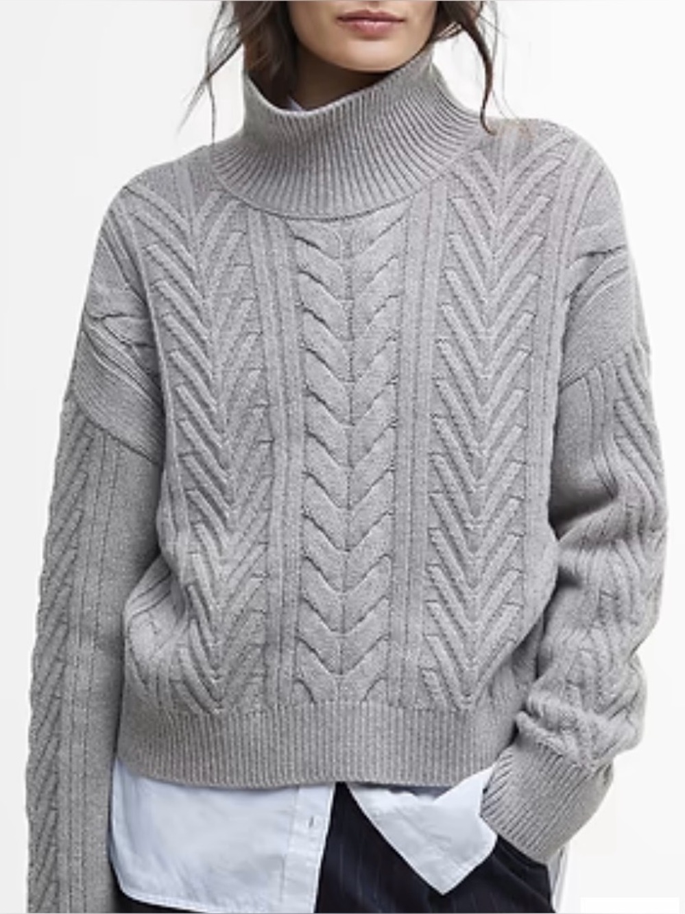 Barbour Women's Beatrix Knitted Jumper Grey